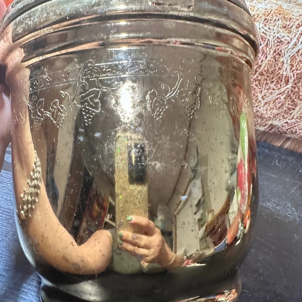 Vintage MCM Solid Brass Ice Bucket by United